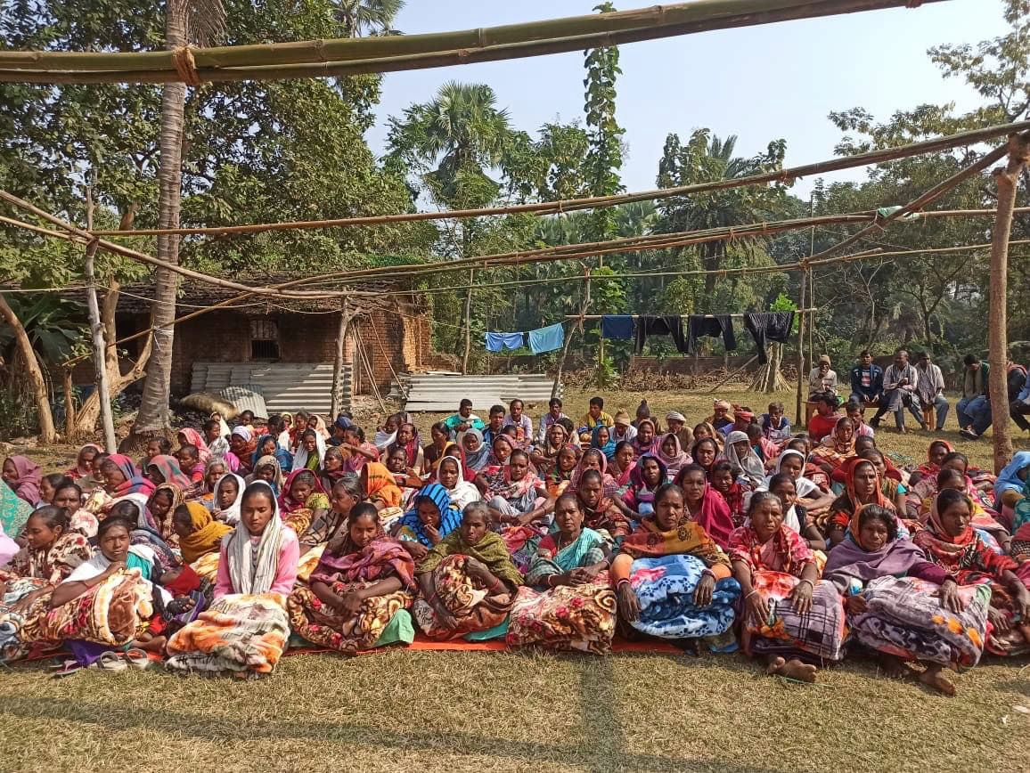 More villagers with blankets