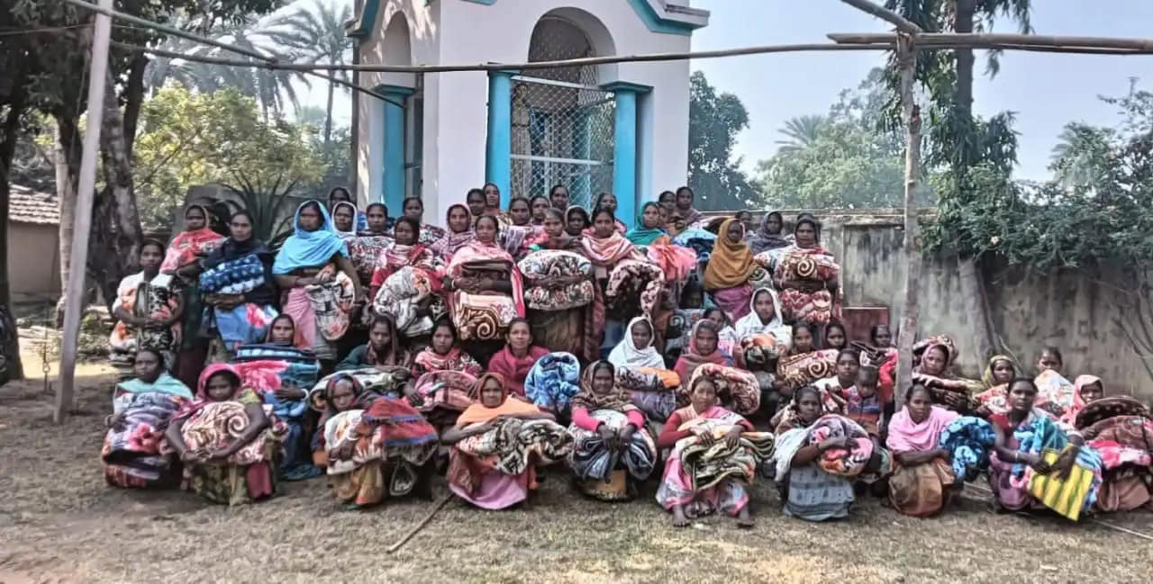 Blankets ready for distribution