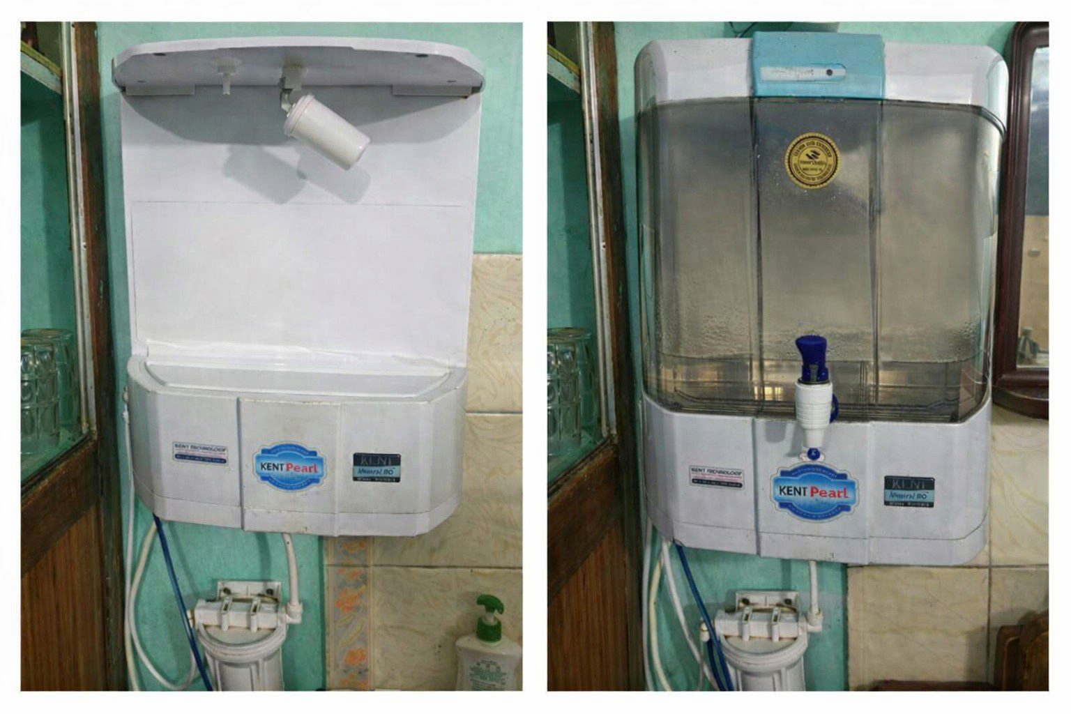 Kent Pearl water purifier installed